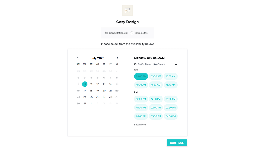 HoneyBook's scheduler