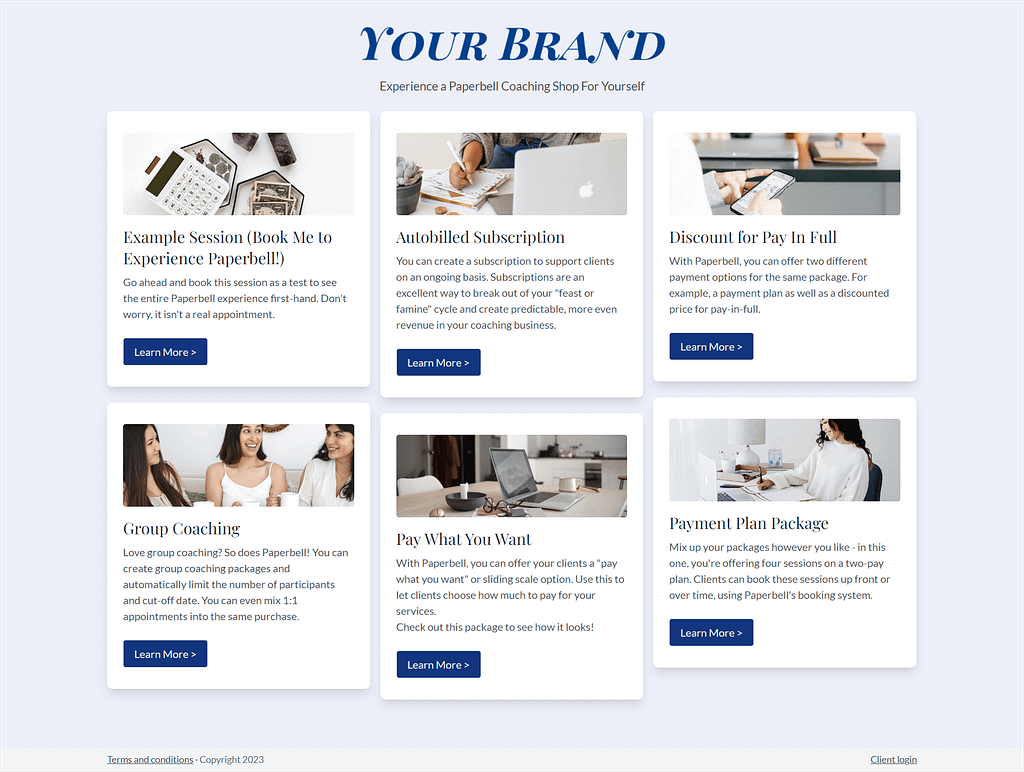 Paperbell's Shop Page