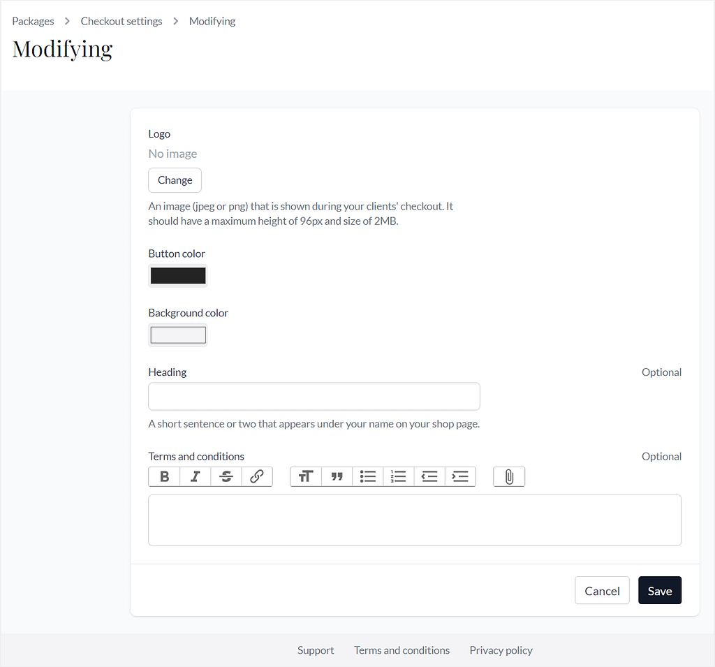 Paperbell's branding limitations