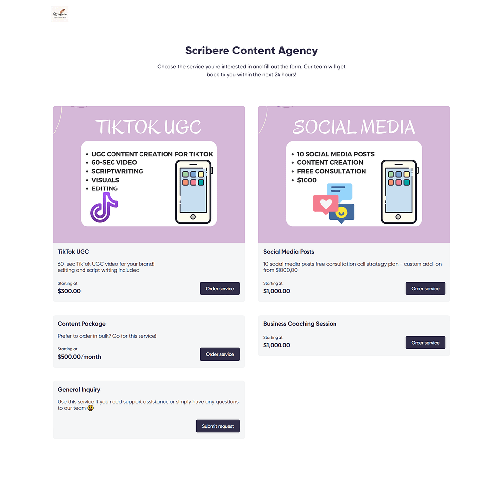 Zendo's Service Catalog