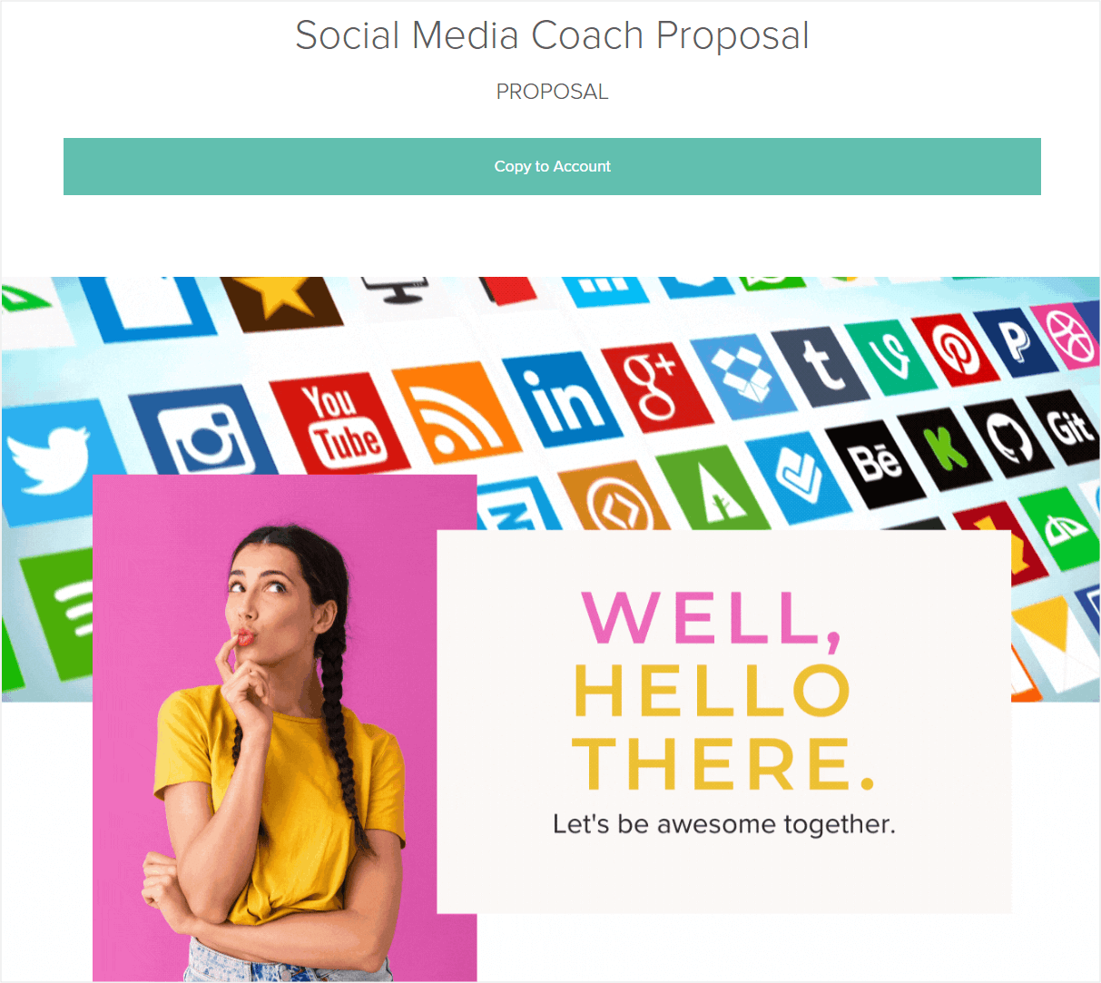 Example proposal document template in Dubsado