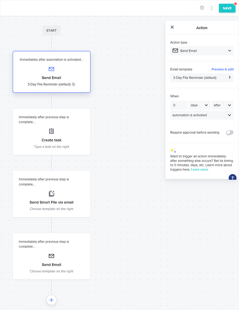Automations in HoneyBook