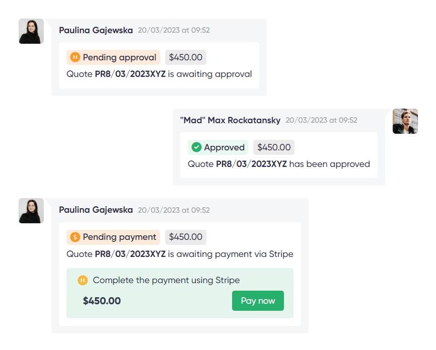 Payments in Zendo.