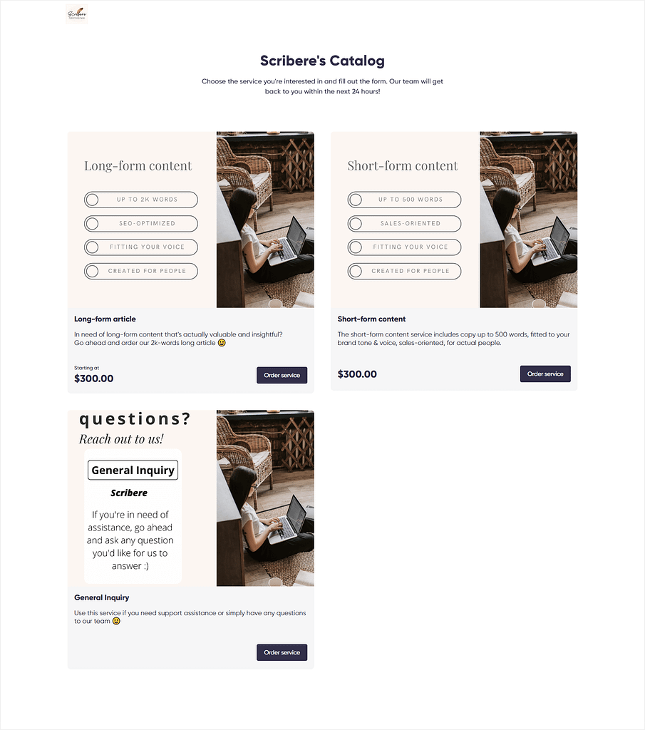 Zendo's Service Catalog example