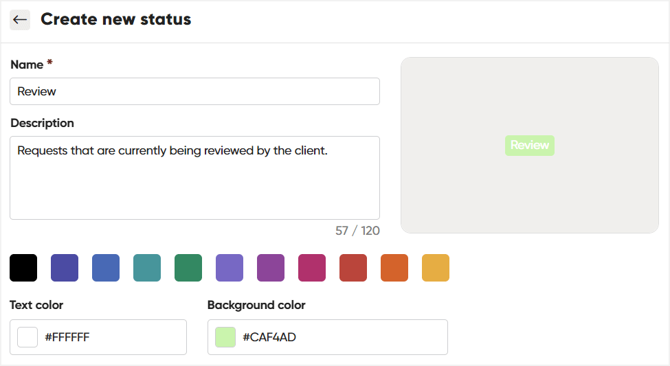 Creating a custom status in Zendo